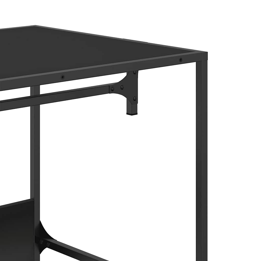 Kledingkast 90x50x180 cm bewerkt hout zwart