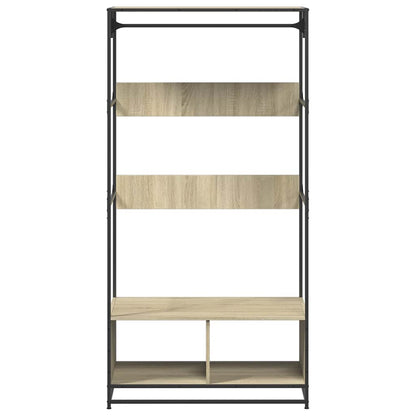 Kledingkast 90x50x180 cm bewerkt hout sonoma eikenkleurig