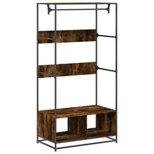 Kledingkast 90x50x180 cm bewerkt hout gerookt eikenkleurig