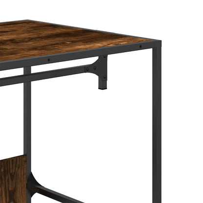 Kledingkast 90x50x180 cm bewerkt hout gerookt eikenkleurig