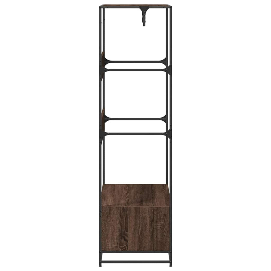 Kledingkast 90x50x180 cm bewerkt hout bruin eikenkleurig