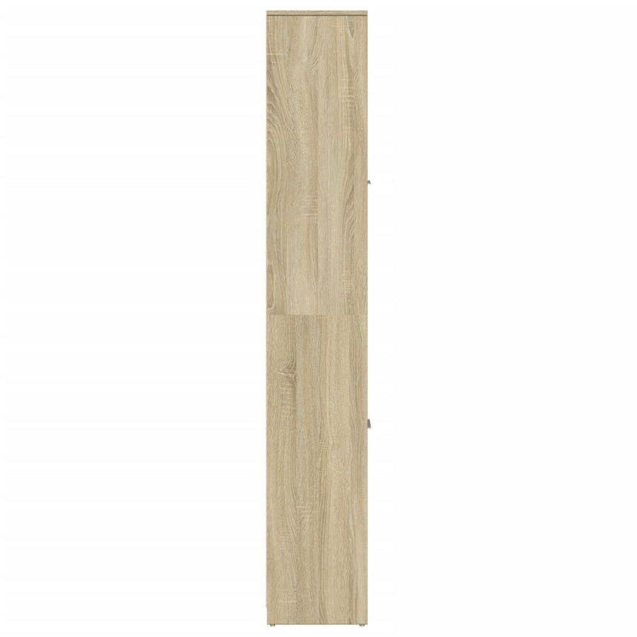Badkamerkast 30x30x183,5 cm spaanplaat sonoma eikenkleurig