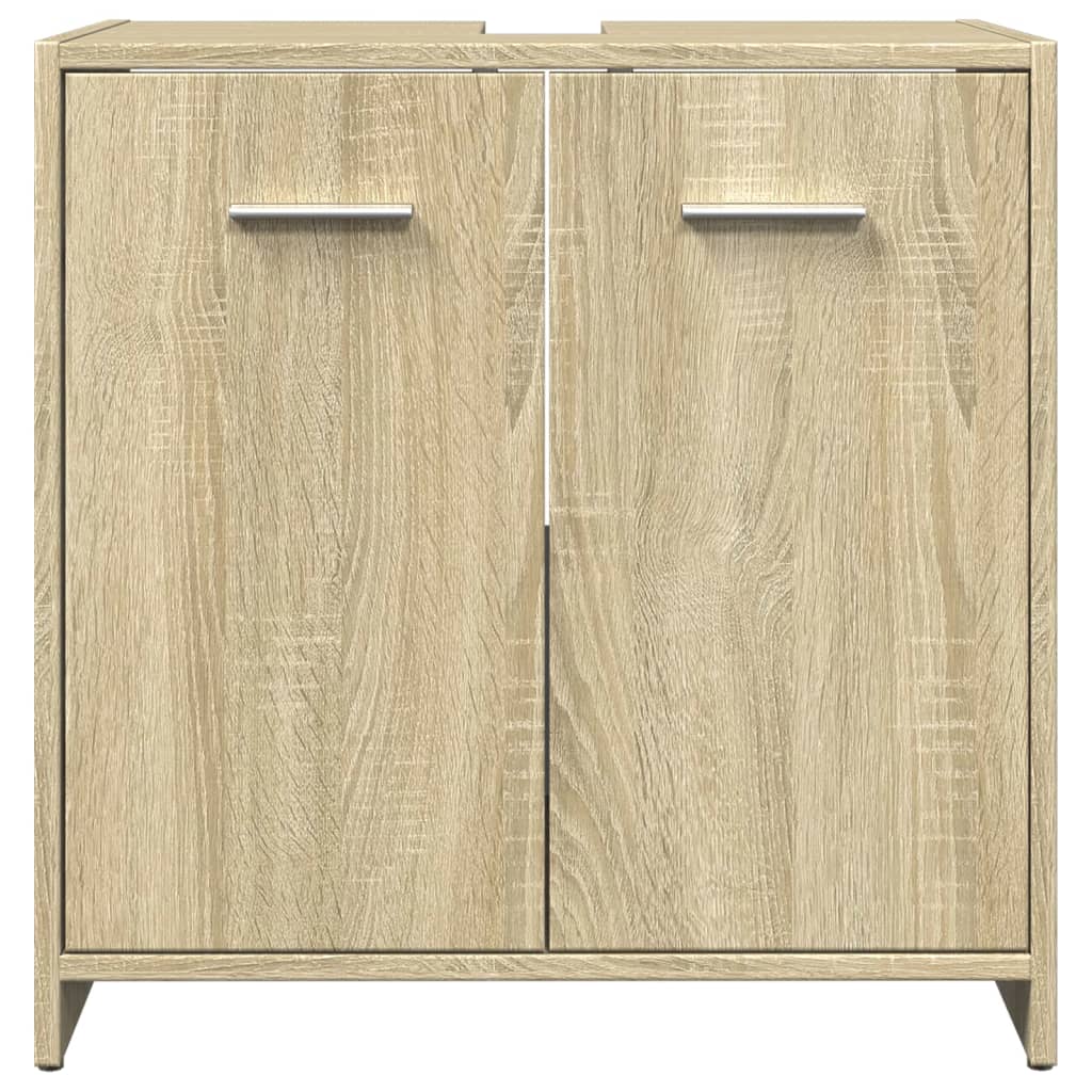 Wastafelkast 60x33x60 cm bewerkt hout sonoma eikenkleurig