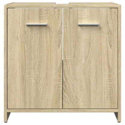 Wastafelkast 60x33x60 cm bewerkt hout sonoma eikenkleurig