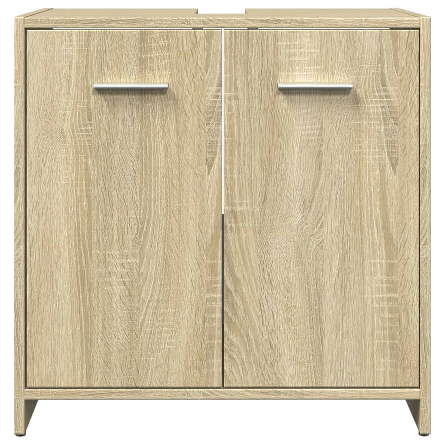Wastafelkast 60x33x60 cm bewerkt hout sonoma eikenkleurig