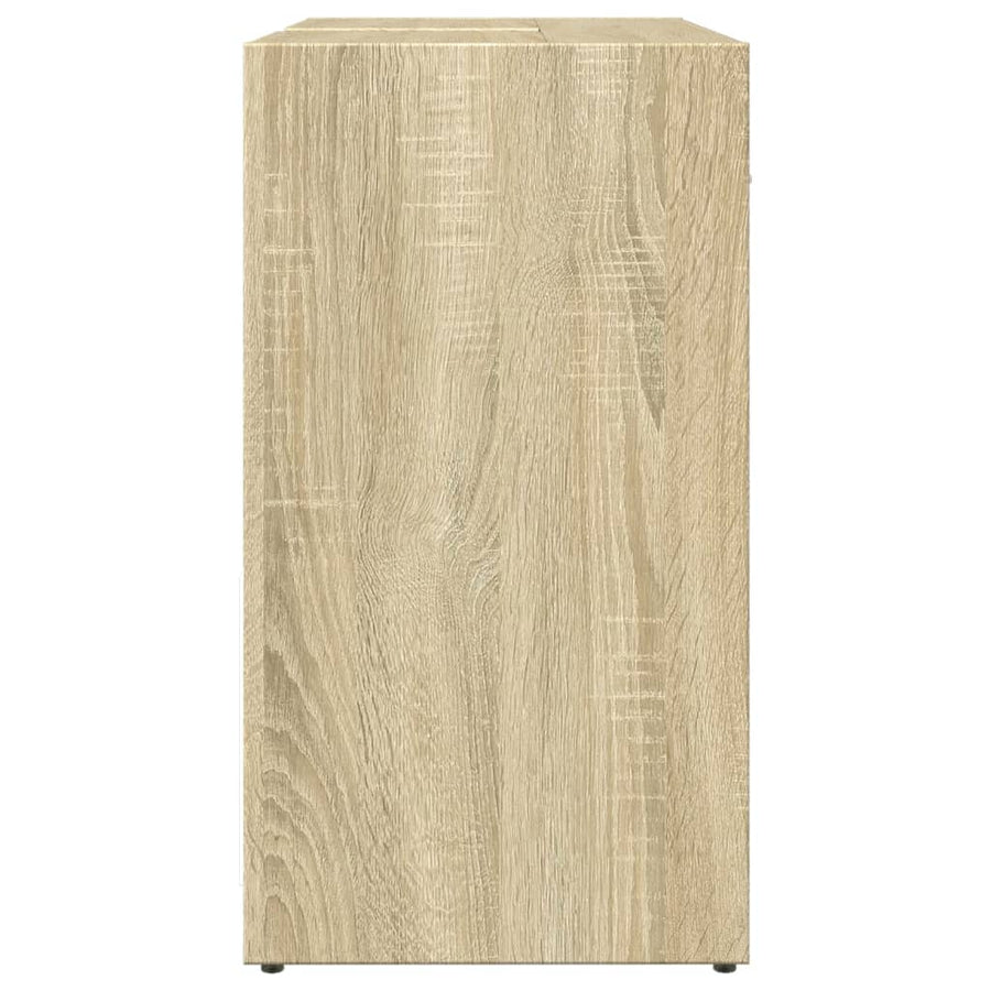 Wastafelkast 60x33x60 cm bewerkt hout sonoma eikenkleurig