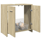 Washbasin cabinet 60x33x60 cm engineered wood Sonoma oak