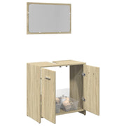 Badkamermeubelset bewerkt hout sonoma eiken 60x33x60 cm