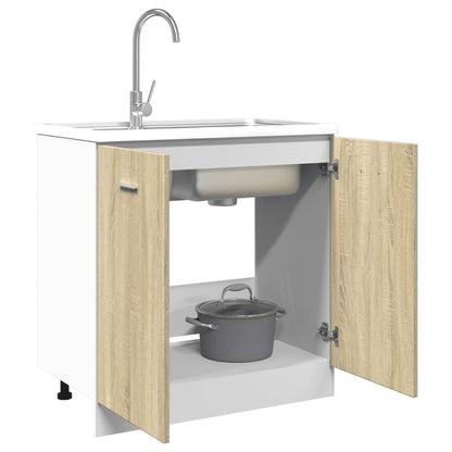 Onderkast 80x46x81,5 cm bewerkt hout sonoma eikenkleurig