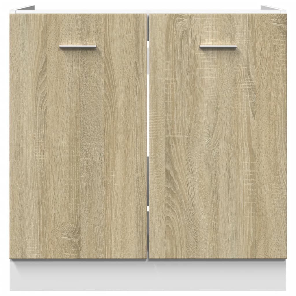 Onderkast 80x46x81,5 cm bewerkt hout sonoma eikenkleurig
