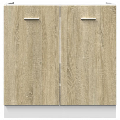 Onderkast 80x46x81,5 cm bewerkt hout sonoma eikenkleurig
