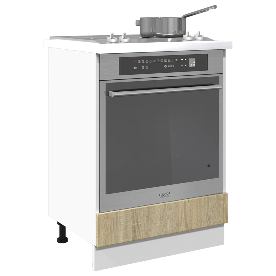 Ovenkast 60x46x81,5 cm spaanplaat sonoma eikenkleurig