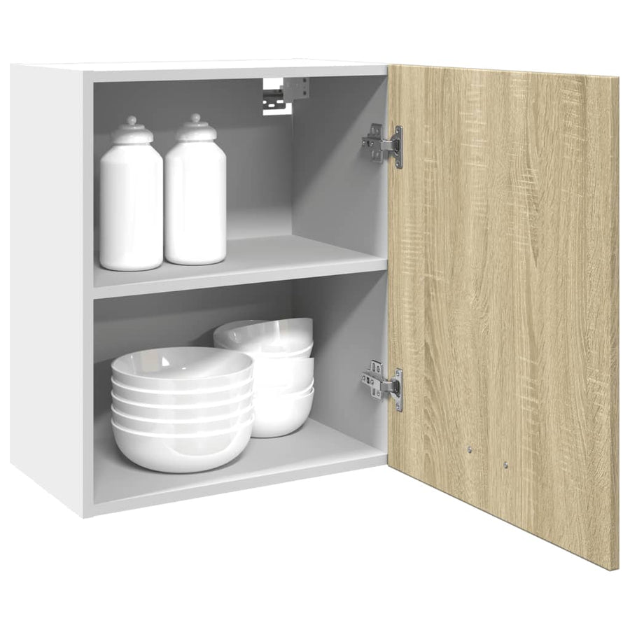Wandkast 50x31x60 cm bewerkt hout sonoma eikenkleurig