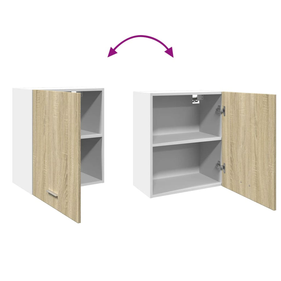 Wandkast 50x31x60 cm bewerkt hout sonoma eikenkleurig