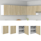 Wandkasten 2 st 50x31x60 cm bewerkt hout sonoma eikenkleurig