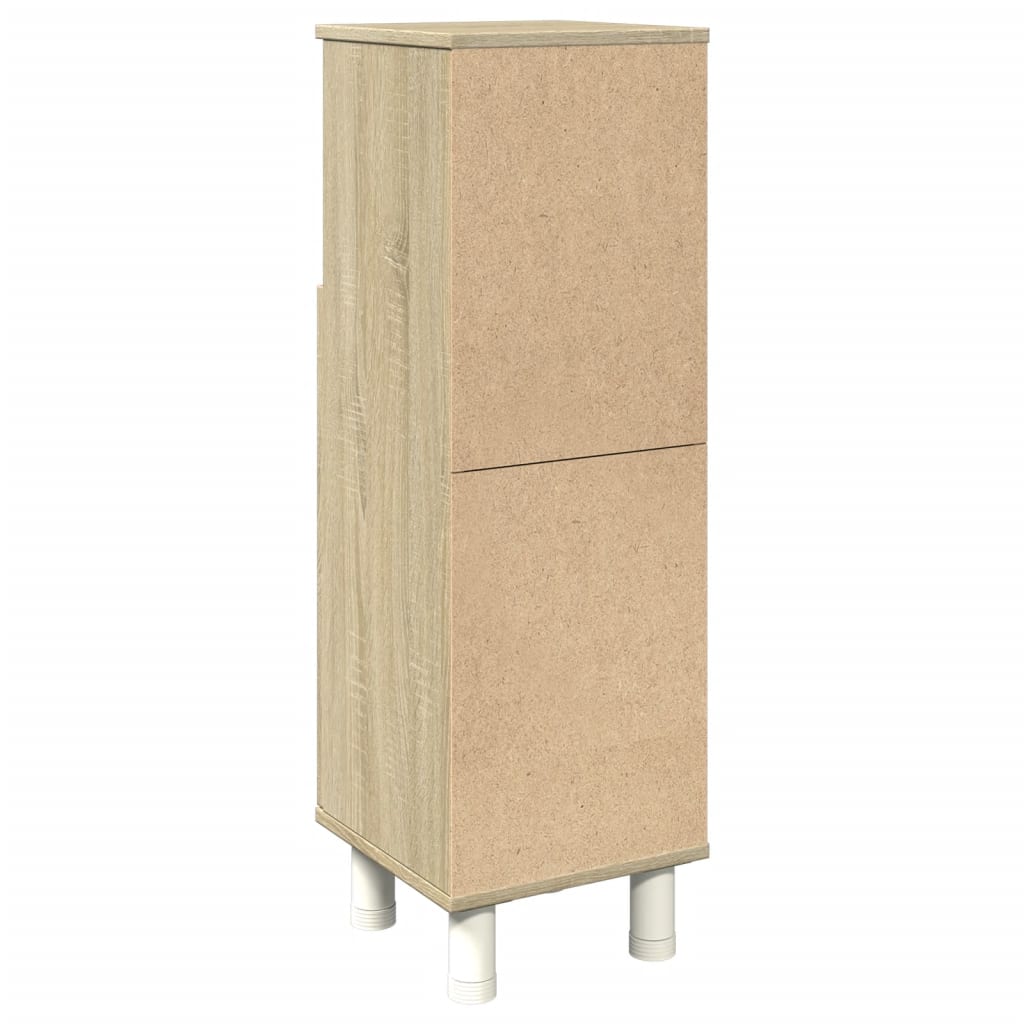 Badkamerkast 30,5x30x95 cm bewerkt hout sonoma eikenkleurig