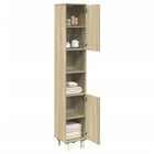 Badkamerkast 30,5x30x179 cm bewerkt hout sonoma eiken