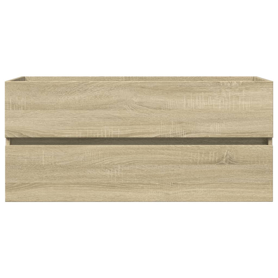 Wastafelkast 100x38,5x45 cm bewerkt hout sonoma eikenkleurig