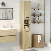 Badkamerkast 32x34x188,5 cm bewerkt hout sonoma eiken