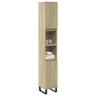 Bathroom cabinet 30x30x190 cm engineered wood Sonoma oak-coloured
