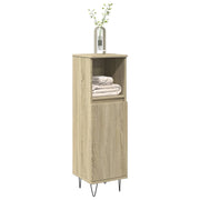 Badkamerkast 30x30x100 cm bewerkt hout sonoma eiken
