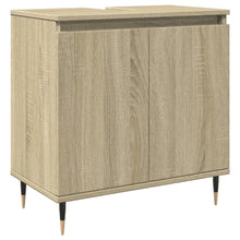 Badkamerkast 58x33x60 cm bewerkt hout sonoma eikenkleurig