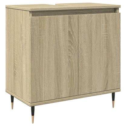 Badkamerkast 58x33x60 cm bewerkt hout sonoma eikenkleurig