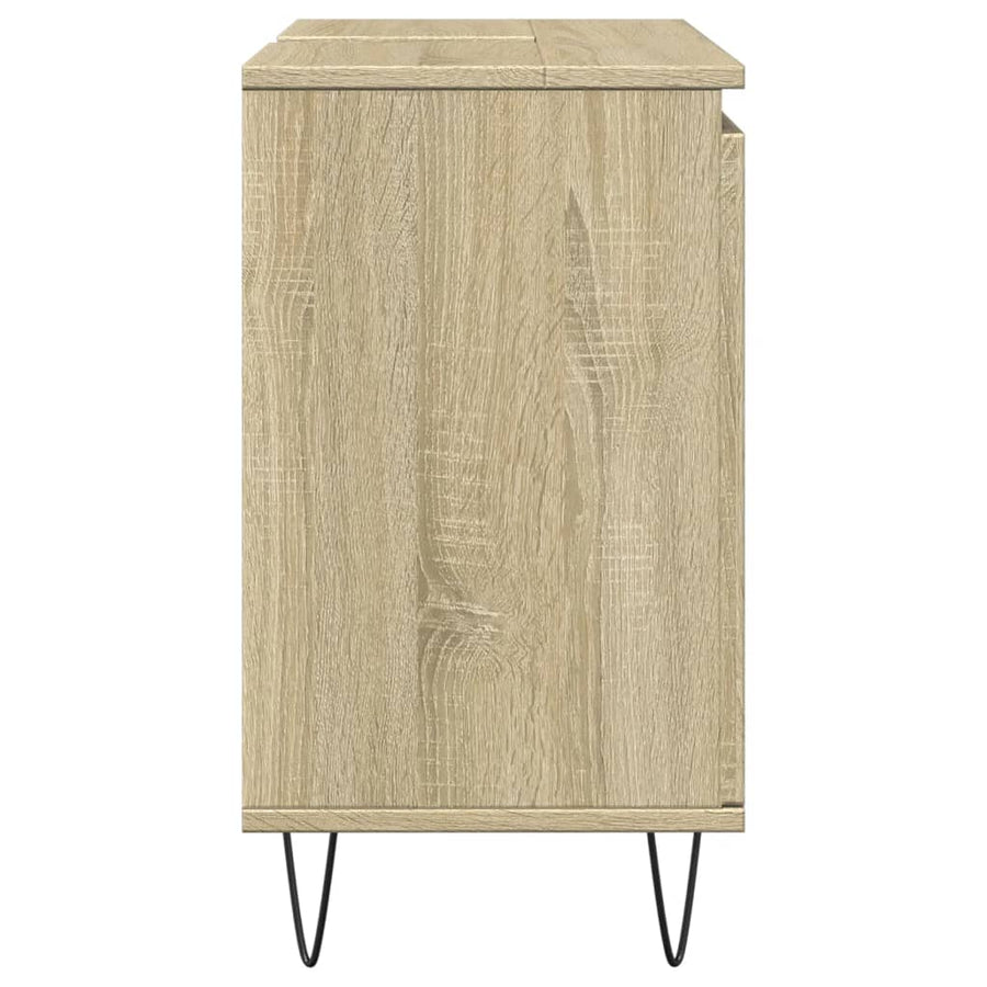 Badkamerkast 58x33x60 cm bewerkt hout sonoma eikenkleurig