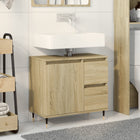 Bathroom Cabinet 65x33x60 cm Engineered Wood Sonoma Oak