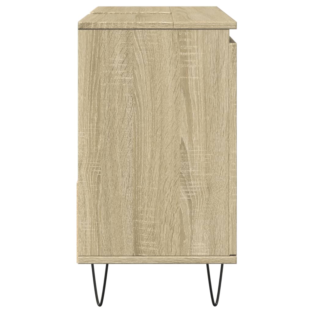 Badkamerkast 65x33x60 cm bewerkt hout sonoma eikenkleurig