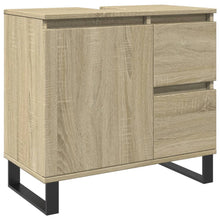 Badkamerkast 65x33x60 cm bewerkt hout sonoma eikenkleurig