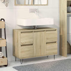 Badkamerkast 80x33x60 cm bewerkt hout sonoma eiken