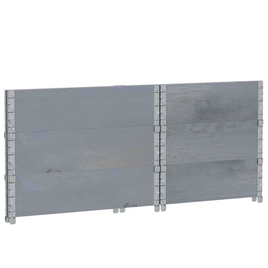 Palletopzetranden 3 st 80x60 cm massief grenenhout grijs
