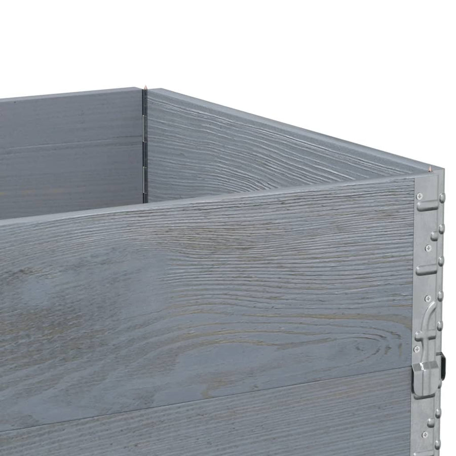 Palletopzetranden 3 st 80x60 cm massief grenenhout grijs
