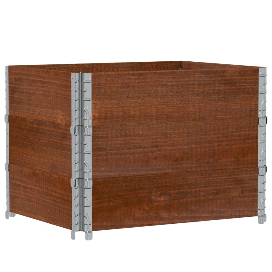 Palletopzetranden Massief Grenenhout Bruin 3