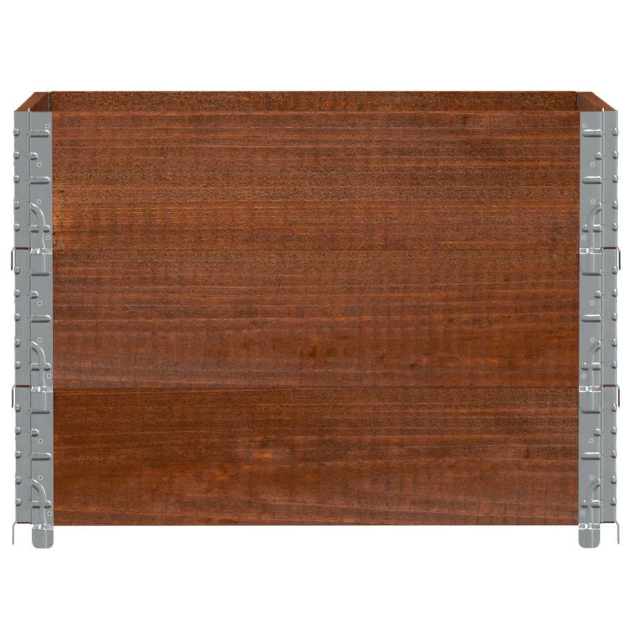 Palletopzetranden Massief Grenenhout Bruin 3