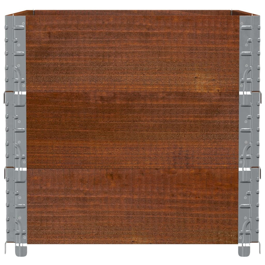 Palletopzetranden Massief Grenenhout Bruin 3