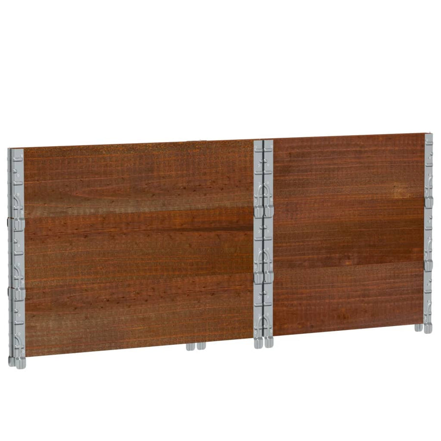 Palletopzetranden Massief Grenenhout Bruin 3