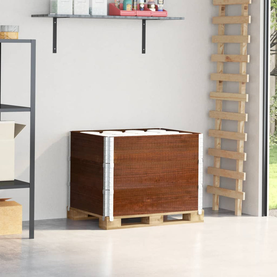 Palletopzetranden Massief Grenenhout Bruin 3