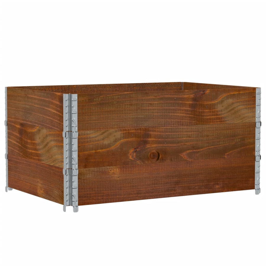 Palletopzetranden Massief Grenenhout Bruin 3