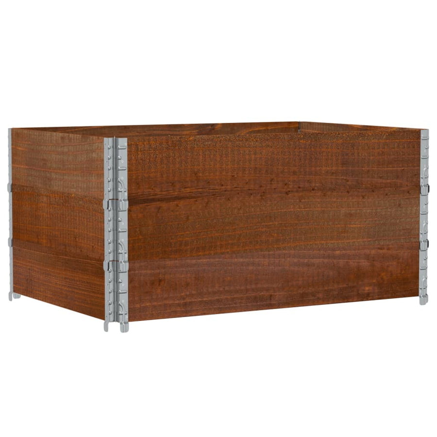 Palletopzetranden Massief Grenenhout Bruin 3