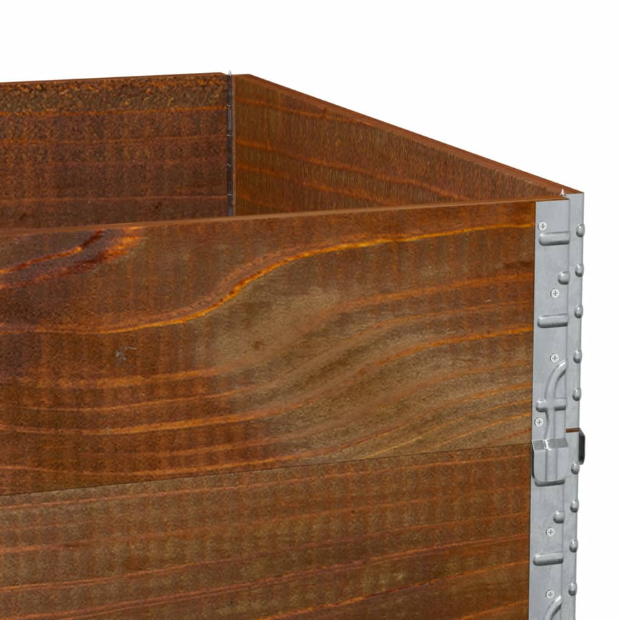 Palletopzetranden Massief Grenenhout Bruin 3