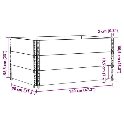 Palletopzetranden Massief Grenenhout Bruin 3