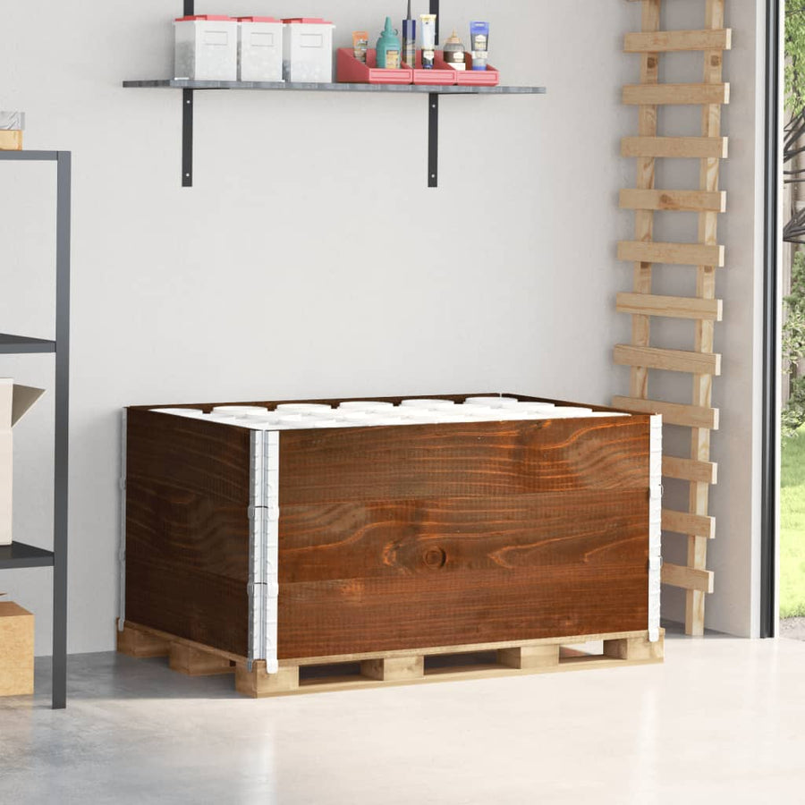 Palletopzetranden Massief Grenenhout Bruin 3