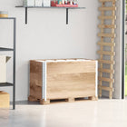 Palletopzetrand massief grenenhout