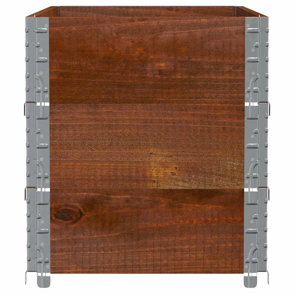 Palletopzetranden Massief Grenenhout Bruin 3