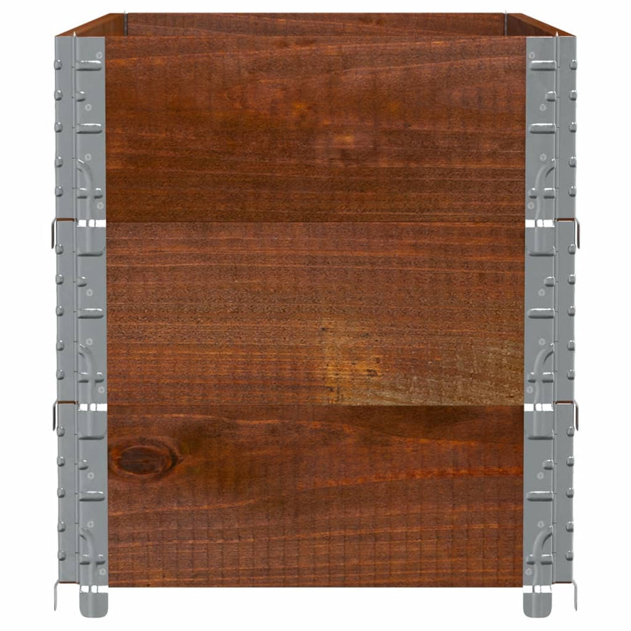 Palletopzetranden Massief Grenenhout Bruin 3