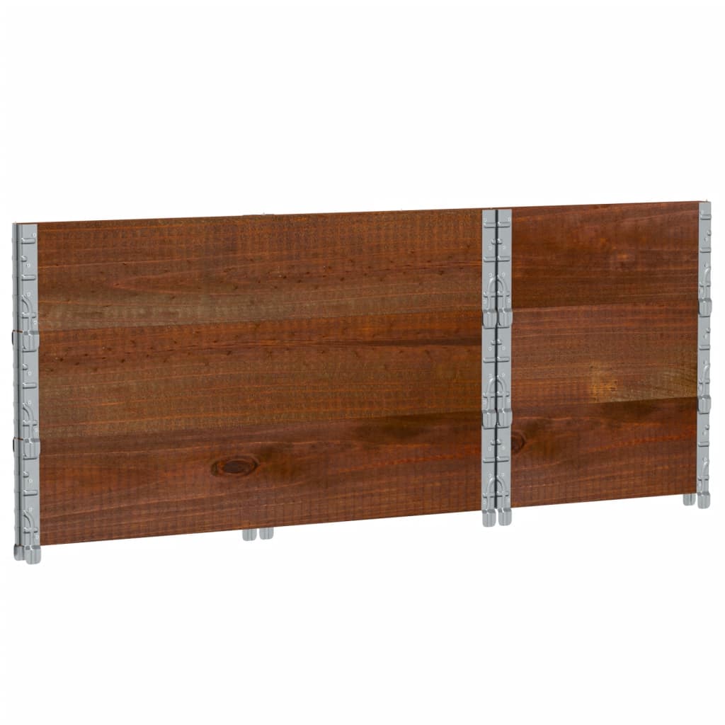 Palletopzetranden Massief Grenenhout Bruin 3