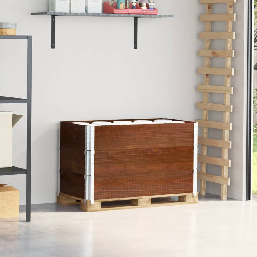 Palletopzetranden Massief Grenenhout Bruin 3