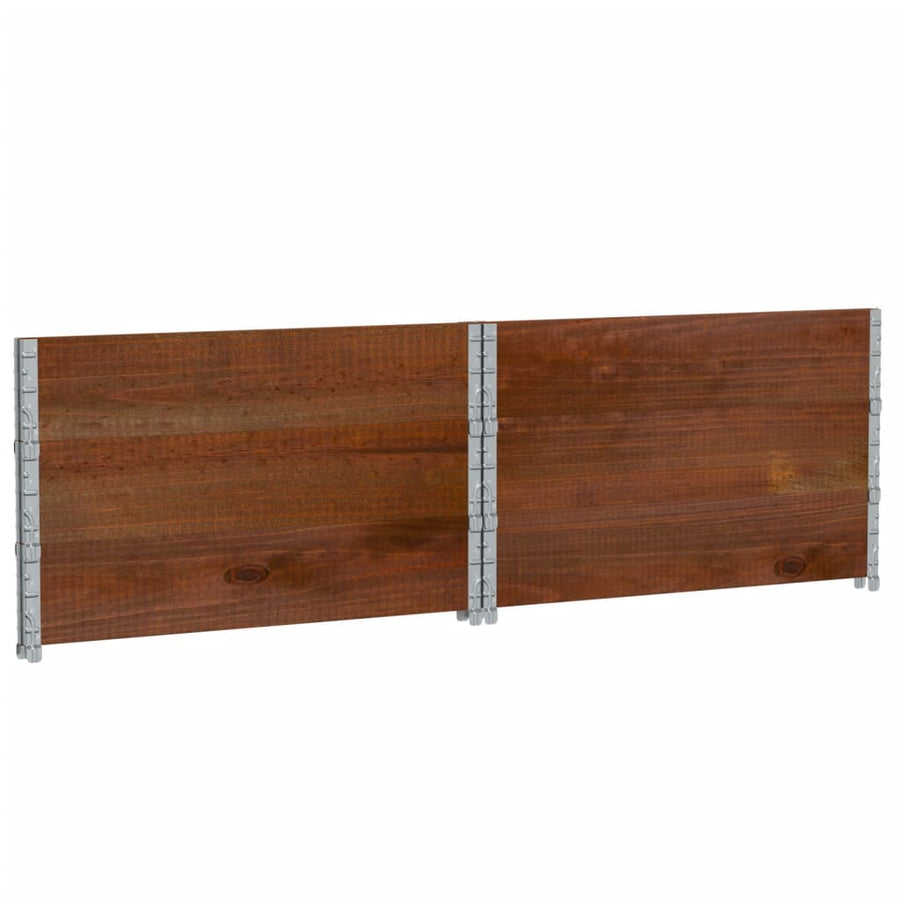 Palletopzetranden 3 St 100X100 Cm Massief Grenenhout Bruin